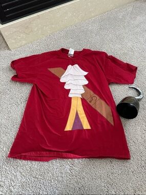 Disney Peter Pan Character Captain Hook Red Graphic Tee